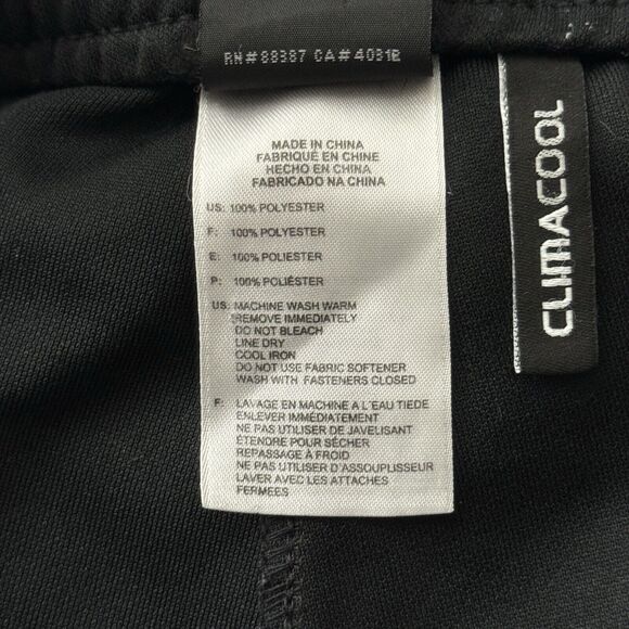 Adidas Pants‎ Women Large Black Track Pants Lounge Climacool Workout Athleisure - Picture 8 of 9